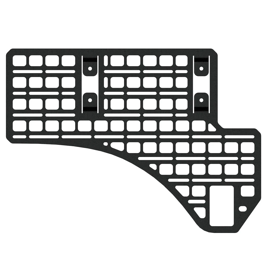 102505 – BUILTRIGHT Molle Cargo Panel, Bedside Mount Screw On Powder Coated Textured Black Steel With 1 Driver Side F...